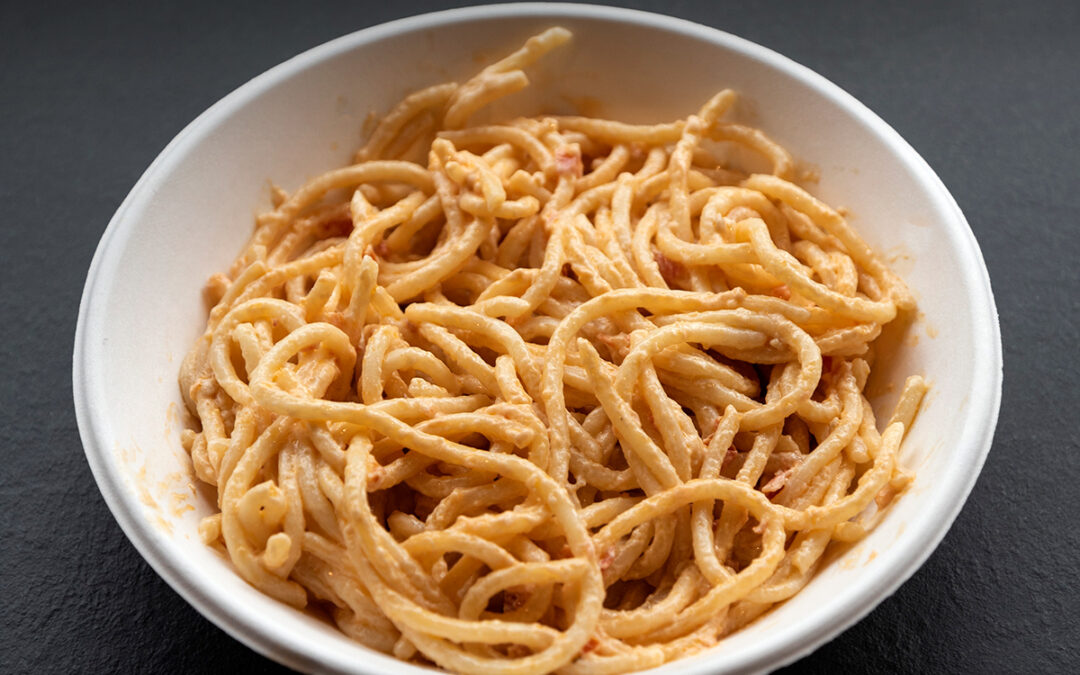 Spaghetti al pomodoro e robiolina fresca di latte vaccino Carozzi